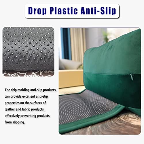 Velvet Recliner Headrest Pillow, Non-Slip Neck Support, Green - Image 2