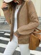 Saodimallsu Womens Open Front Cardigans Waffle Knit Sweaters with Pockets - Image 3
