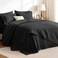 Love's cabin Quilts for Queen Bedspreads, 7 Pieces Bed in a Bag, Black by Lovescabin