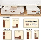 StorageWorks Large Under Bed Storage Containers with Handles and Label Holder, 4 Pack Ultra-thick Fabric Underbed Bins, Closet Organizer for Clothes, Blankets, Sweater - Image 3