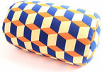 Bookishbunny 2pcs Micro Bead Microbead Roll Pillow Cushion for Bed Back Neck Head Body Support, 13" x 7", Various Designs (Blue+BlueOrange) - Image 3