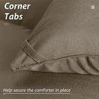 HYLEORY All Season King Size Bed Comforter - Cooling Down Alternative Quilted Duvet Insert with Corner Tabs - Winter Warm - Machine Washable - Taupe - Image 4