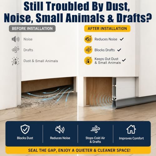 Concealed Recessed Automatic Drop Down Door Sweep | Premium Draft Stopper Seal for Energy Efficiency & Noise Reduction | Ideal for Home & Office Use - Image 5