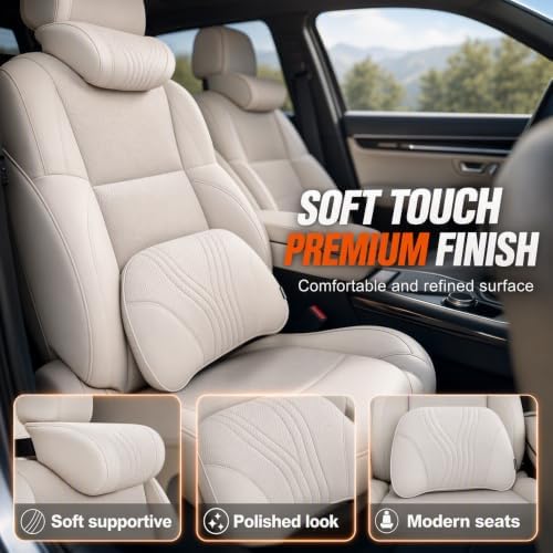 Universal Memory Foam Car Lumbar Support Pillow (Black) - Image 4