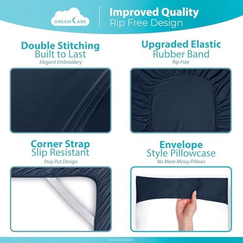 DREAMCARE King Size Sheets Set - 6 pcs Breathable Cooling Sheets King Size - Image 6