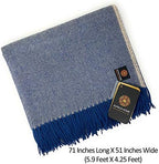 Alpaca Home | 100% Pure Baby Alpaca Eco Herringbone Sofa Throw Blanket, One Size 71" X 51" (Loyal Blue)… - Image 2
