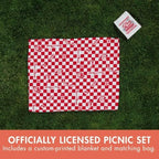 PICNIC TIME Pixar Toy Story Pizza Planet Impresa Picnic Blanket with Drawstring Backpack, Lightweight Water Resistant Beach and Outdoor Blanket, (Red and White) - Image 6