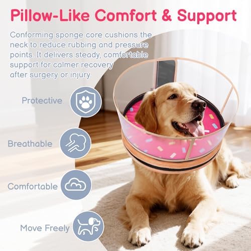 Dog Cone, No-Inflation Sponge Donut Collar for Dogs After Surgery - Image 3