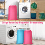 Nuogo 20 Pcs Large Laundry Bags Bulk, 38 x 24 Inch, Pink, Blue - Image 4
