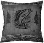 Feelyou Fish Bass Throw Pillow Covers Soft 18" x 18" - Image 3