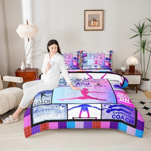 Feelyou Gymnastics Bedding Set Gymnastics Lovers Comforter Set for Kids - Image 5