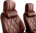 Memory Foam Car Neck Pillow for SUV, Home & Office Chair, Brown, 2 pack by QITELL