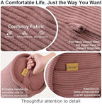 Long Pillow for Bed – Corduroy Round Bolster Pillow for Adults, Decorative Body Pillow for Sleeping or Sofa Support,39 x 7.87 Inches,Brick Brown - Image 4