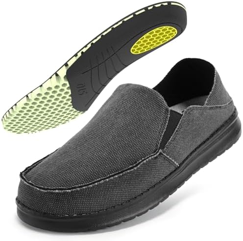 STQ Men's Orthopedic Shoes Slip On Canvas Sneakers by STQ