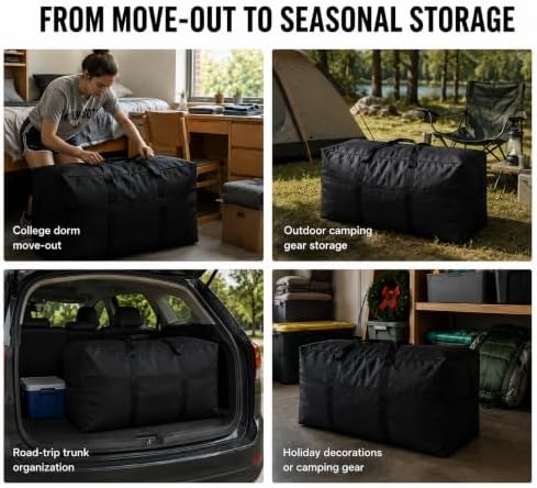 YiKitHom Extra Large Storage Duffle Bag for Travel, Orange Oversized Giant Big Traveling Duffle Bag - Image 7