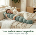 Pat. Pend. Long Body Pillow for Side Sleepers, 59 Inch, Green - Image 5