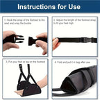Portable Foot Rest Hammock for Travel – Airplane Pad, Car Footrest, Leg & Hanging Strap Accessory for Airplane, Office, Under Desk, Car(Black 2PCS) - Image 2