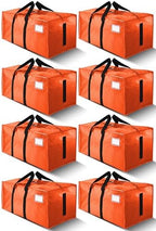 HOMESURE Supports 200lbs Heavy Duty Moving Bags - Strong Zipper & Wrap-Around Handles - Water-Resistant Storage Totes, Durable Alternative to Moving Boxes - 8 Pack - Orange by testVendor01-gamma