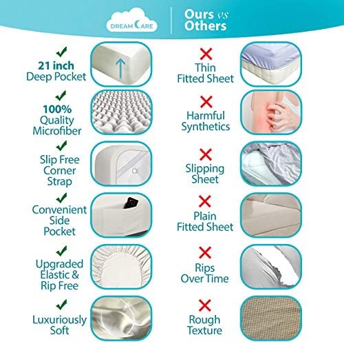 DREAMCARE King Size Sheets Set - 6 pcs Breathable Cooling Sheets King Size - Image 2