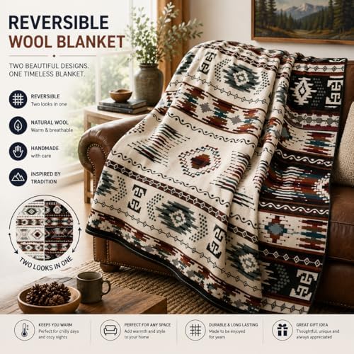 QISU Wool Blanket Throw | Large, Beautiful, Warm, Variegated, Handmade in Ecuador by Local Artisans | 94″ x 78″ | Ultra-Soft, Hypoallergenic, Breathable | Non-Itchy or Scratchy Fabric (Collard Trogon) - Image 2