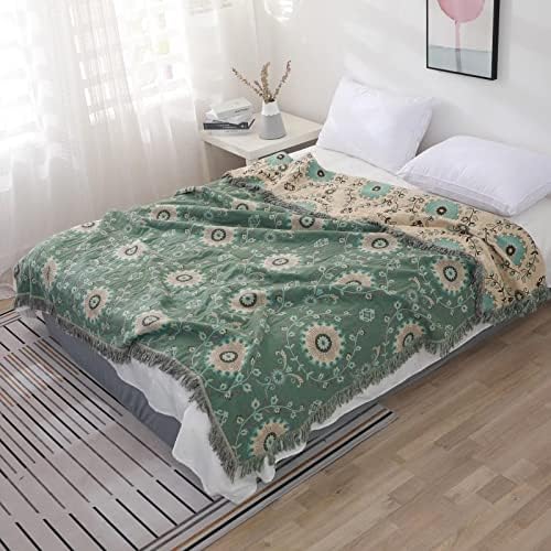 LUTBM Boho Throw Blanket for Bed 60"x80", 100% Cotton Soft Couch Blankets - Image 3