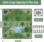 Picnic Blankets Extra Large Waterproof, 80"x 80" Forest Beach Mat with Corner Pockets Windproof Sandproof Foldable Portable 3-Layer Mat Darker for Wet Grass,Parks,Music Festival,Camping,Concerts - Image 3