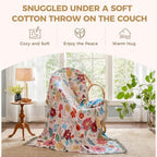 LUTBM Boho Throw Blanket for Bed 60"x80", All Season Cotton Couch Blankets - Image 4