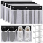6 Pcs RV Shoe Storage for Bedside, Hanging Shoe Rack with 24 Mesh Pocket by Unknown