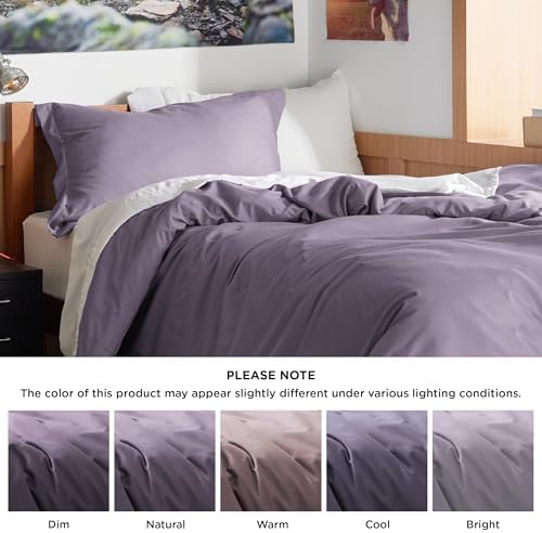 Bedsure Twin/Twin XL Duvet Cover, Double Brushed Bedding Set, Dusty Purple - Image 5