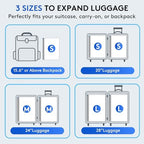 24 Packs Vacuum Bags for Travel with Rechargeable Pump, 3 Sizes Vacuum Seal Bags for Clothing, Compression Vacuum Travel Bags for Luggage, Vacuum Packing Bags for Closet Organization - Image 4