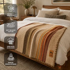 ALPAKITAS Alpaca Wool Blanket - Queen Size Bed - Alpaca Throw - Best Gift & Warm, Lightweight, Couch or Camp - Outdoor - 87 x 64 Inches (Brown) - Image 4