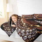 Erosebridal Black Woman Comforter Set African American King Bedding Set for Teens Adult Afro Black Female Duvet Insert Glitter Artwork Magical Bed Set Room Decor (1 Comforter, 2 Pillowcases) - Image 5