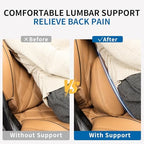 Lumbar Support Pillow for Car Seat, Office, Palomino Brown, 1PC - Image 2