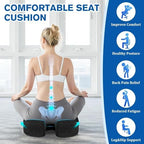 CushyOasis Seat Cushion, Gel Memory Foam Office Chair Cushions, (Black) - Image 3