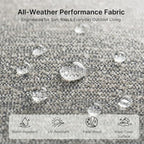 Outdoor Lumbar Pillow Set of 2 with Inserts, Outdoor Throw Pillow Water Resistant for Patio Furniture, 12x20 Inch Outdoor Pillows with Removable Zipper Cover - Image 3