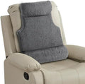 3-in-1 Lumbar Support Pillow with Headrest for Recliner, Memory Foam Back Cushion Set with Adjustable Side Bolster for Targeted Lower Back Pain Relief, Plush Sherpa Fleece Cover, Grey by Unknown