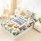 Erosebridal Forest Themed Camping Twin Fitted Sheet for Kids Girls Boys, RV Bunk Camper Outdoor Bedding Sets, Woodland Farmhouse Bear 2-Piece Bed Sheets Set, Travel Trailers Bedroom Decor - Image 4