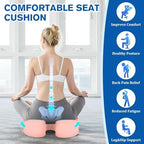 CushyOasis Seat Cushion, Gel Memory Foam Office Chair Cushions, (Pink) - Image 3