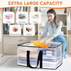 HomeHacks Moving Bags, Heavy Duty Storage Bags for Clothes, 8 Pack 76L - Image 4