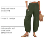 ANRABESS Womens Wide Leg Palazzo Capri Barrel Pants Cropped Trousers - Image 4