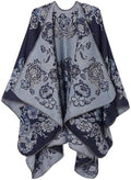 Lacavocor Women's Shawl Wrap Poncho Cape Cardigan Open Front by Lacavocor