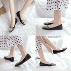 KUNWFNIX Women Ballet Flats Rhinestone Wedding Ballerina Shoes Foldable Sparkly Comfort Slip on Flat Shoes - Image 6