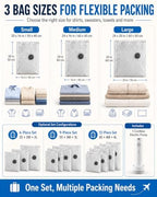 2026 New Cordless Travel Vacuum Bag Set,Electric Thickened Stereoscopic No-Pump Vacuum Storage Compression Bag,Abs Material Moisture Protect Waterproof for Travel with Rechargeable Pump - Image 6