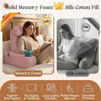 Reading Pillow/Backrest Pillow with Arms, Cup Holder & Phone Pocket - Image 2