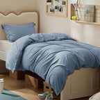 Bedsure Twin/Twin XL Duvet Cover, Double Brushed Bedding Set, Dusty Blue by BEDSURE