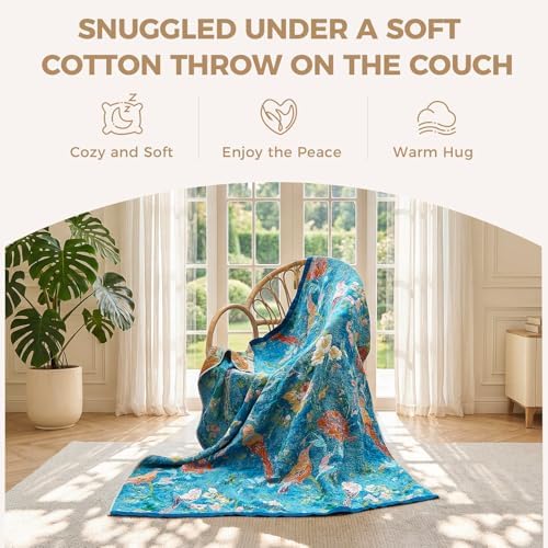 LUTBM Boho Throw Blanket for Couch 50"x60", Cotton Decorative Bed Throw - Image 4