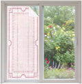 Window Privacy Film Frosted, Blush Pink Botanical Non-Adhesive Static Cling Window Tint, Vintage Florals Geometric Minimalist Insulated Windows Frosted Films for Living Room, 35.4 x 78.7 Inches by Unknown