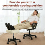 Ergonomic Adjustable Under Desk Footrest,Ottoman with Wheels - Image 3