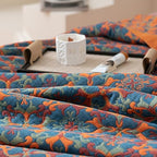 100% Cotton Muslin Blanket Jacquard Bohomian Mandala Floral Print Quilt, Soft Bed Cover Reversible Bedspread Coverlet Breathable Lightweight Bedding Full/Queen(78"x94"), No Pillow Sham - Image 6