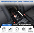 Car Armrest Storage Box Compatible with Toyota FJ Cruiser 2007-2021, ABS Center Console Organizer Storage Box with Lid Cover, Interior Armrest Insert Container Accessories (Heighten+With Lid Style) - Image 5